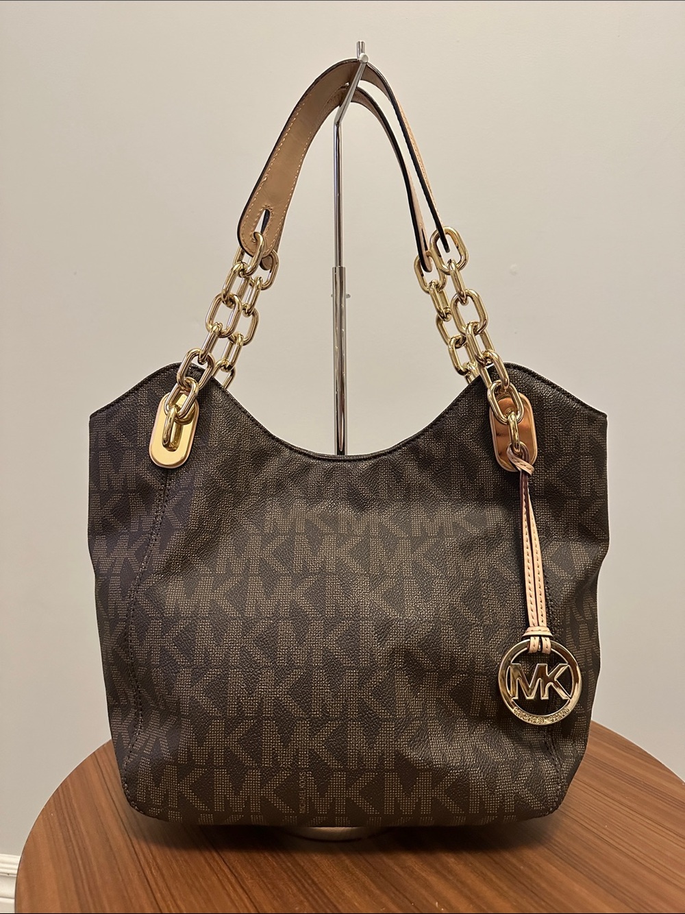 ‼️ OPEN TO OFFERS ‼️ 
Michael Kors Brown MK Signature Chain-Handle Shoulder Bag